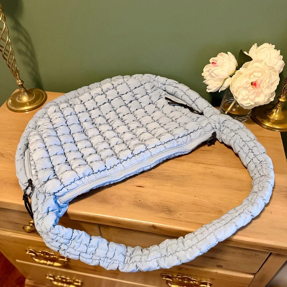 Puffer Quilted Hobo Carryall Tote - Free People INSPIRED - Picture 5 of 8